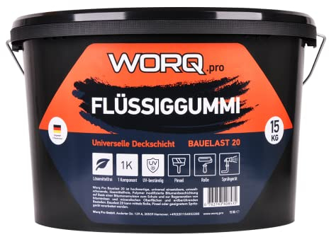 Bauelst Flüssiggummi 15 KG- Flachdachabdichtung, Dachabdichtung, Isolieranschtrich, Dachanstrich, Bitumenanstrich