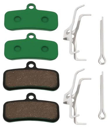 Be In Your Mind Lot de 2 Paires de Plaquettes de Frein à Disque en Céramique pour Vélo Pièce de Rechange Compatible avec Shimano Compatible avec Tektro Dorado 4P HD-E72 Vert