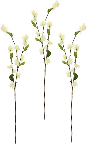Kunstzweig Zaubernuss Blüten Hamamelis Kunstast Dekoast Dekozweig Äste AST Zweige Blumenzweige Künstlicher Kunstblume Frühlingsdeko Einzelblume Knospen Weidekätzchen Floristik Kunstpflanzen