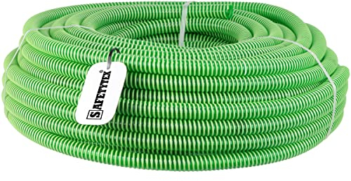 Safetytex PVC Spiralschlauch - Kunststoffspiralschlauch - Saugschlauch mit Hart-PVC Spirale - Förderschlauch -Pumpenschlauch - Poolschlauch - Meterware -Innen-Ø x Außen-Ø 50/57 mm