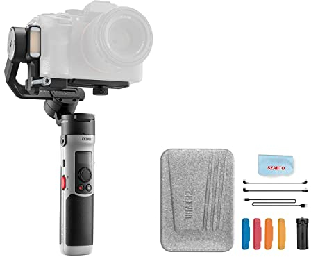 Zhiyun Crane M2S Cámara Gimbal Estabilizador para Sony A7IV A7III A7S3 A6400 FUJIFILM XT4 XS10 XT30, 3 Ejes Estabilizador para Cámara de Acción/Smartphone/Cámara DSLR