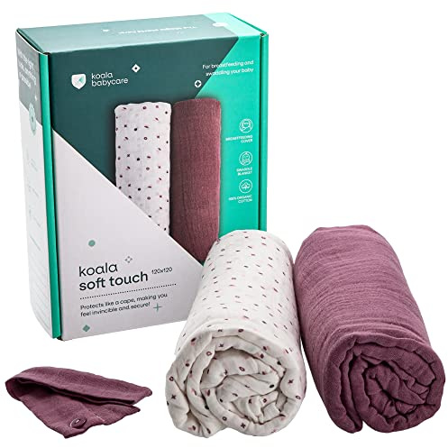 KOALA BABYCARE - Mulltücher Baby 30x30cm aus Weicher Baumwolle - Spucktücher Packung mit 6 Stück - Atmungsaktiv und Saugfähig Ideal zum Reinigen und Trocknen