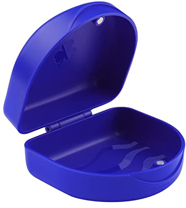 Caja de Frenos y Férulas para Guardar Aparatos Ortopédicos o Dentaduras Postizas - 1 Caja KFO (Azul Oscuro)