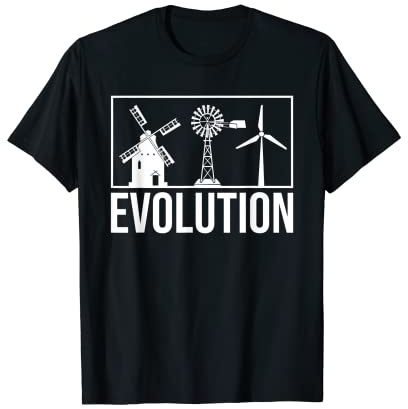 Evolution Wind Turbine Energy Windmill T-Shirt