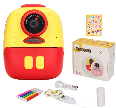 Sofortbildkamera Für Kinder, 10-fache Vergrößerung, LED-Aufhelllicht, Videoaufnahme, Kinderkamera, Kinder-Selfie-Digitalkamera, Elektronisches Reisespiel Mit Fotopapier Für Geburtstag, Weihnachten