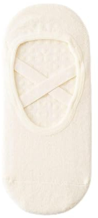 Duories 2 Paar Yoga Socken Damen Rutschfest Socke,Rutschfeste Sportsocken mit Kreuzriemen,Geeignet für Yoga,Tanz,Fitness,Kampfsport,Gymnastik,Ballett,Trampolin,Eine Grösse passt allen,Weiss