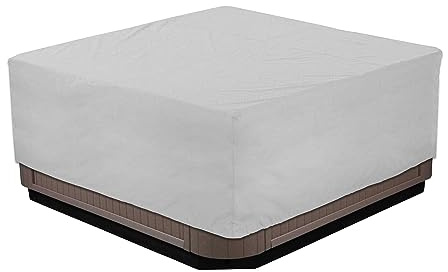 CSstone Hot Spring Tub SPA Bañera Cubierta Cubierta de bañera hidromasaje Cuadrada 210D Oxford Impermeable, protección contra el Viento, protección contra Rayos Ultravioleta,218 * 218 * 30cm