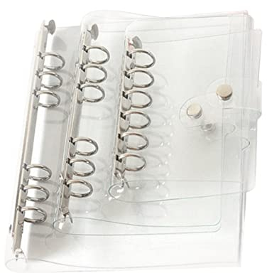 Ciieeo 3stücke Transparente Loseblatthüllen Handbuchhüllen Pvc-aktenhüllen Für Loseblatthüllen Mit Gummiband Und Haken Für Schule Büro
