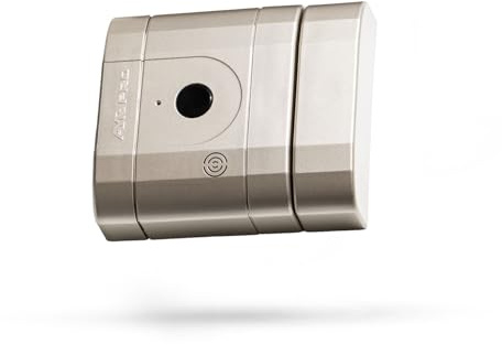 AYR Lock pro - Cerradura Inteligente Invisible de Alta Seguridad con Alarma, Control por APP Integra y Bluetooth, Antibumping y Antiganzúa, No Incluye Mandos [Níquel mate]