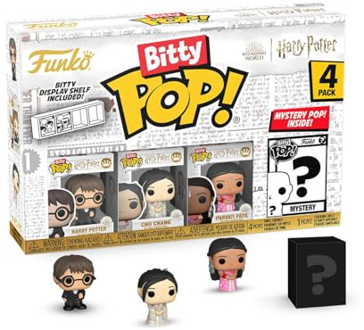 Funko Bitty POP! 4 Pack: Harry Potter Goblet of Fire - Harry + Mystery | Offizielles Fantasy Merch - Winzige Mini Figuren mit Display Regal - Tortendeko, Mitgebsel und Wichtelgeschenk