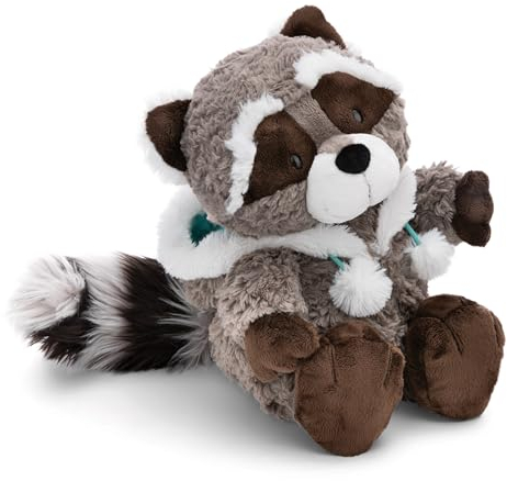 NICI Kuscheltier Waschbär Lenno mit Kaputze 70cm grau - Stofftier aus weichem Plüsch, niedliches Plüschtier zum Kuscheln und Spielen, für Kinder & Erwachsene, tolle Geschenkidee - 61296