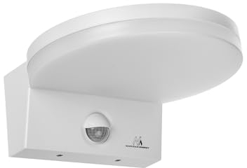 Maclean MCE344 Aplique LED con Sensor de Movimiento PIR y Sensor Crepuscular para Exteriores e Interiores, Aplique 15W 1560lm Lámpara Exterior Impermeable IP65 4000K Blanco neutro (Blanco)