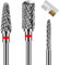 ANRUI 3 Pezzi Punte Fresa Unghie, 3/32 Pollici Punta Fresa Unghie Carburo di Tungsteno, Punta da Trapano per Unghie Manicure per Rimuovere Gel Acrilico Cuticola, per Uso Domestico Salone