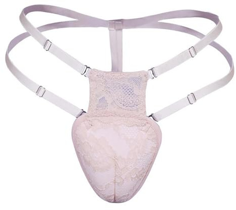 KRLZKID Men Hiding Panty Camel Toe Thong Crossdresser Transgender Transvestite Clothing,Skin
