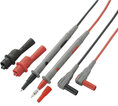VOLTCRAFT MS-2 Sicherheits-Messleitungs-Set Lamellenstecker 4 mm Prüfspitze Schwarz, Rot 1 Set