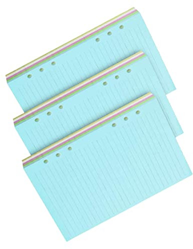 Lurrose 5-farbige A5-loseblatt-papierblätter 6-loch-notizbuch-ersatz Zum Lernen