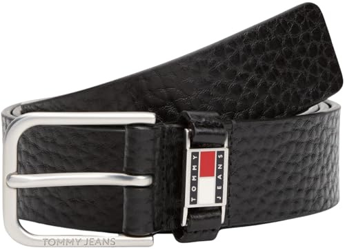 Tommy Jeans TJM Scanton 3.5 AM0AM13417 - Cinturón fijo para hombre, color negro (textura negra), 100, Negro (textura negra), 100 cm