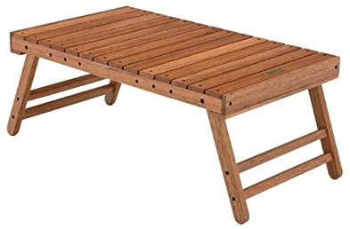 Tavolo da picnic pieghevole in legno massello, portatile, leggero, per campeggio, viaggi, barbecue, scrivania con borsa portaoggetti, può contenere fino a 30 kg