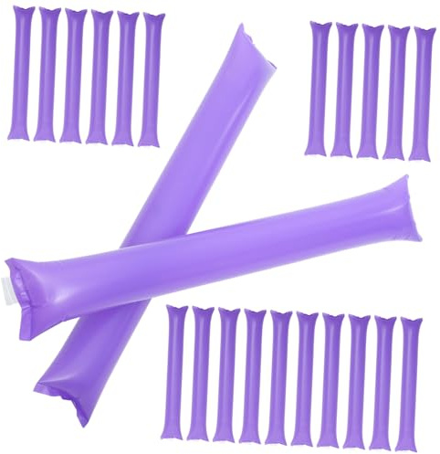 BESPORTBLE 40pcs Inflatable Cheer Sticks Purple Noisemakers for Sporting Events Plastic Thunder Sticks for Team Spirit Cheerleading and Concerts