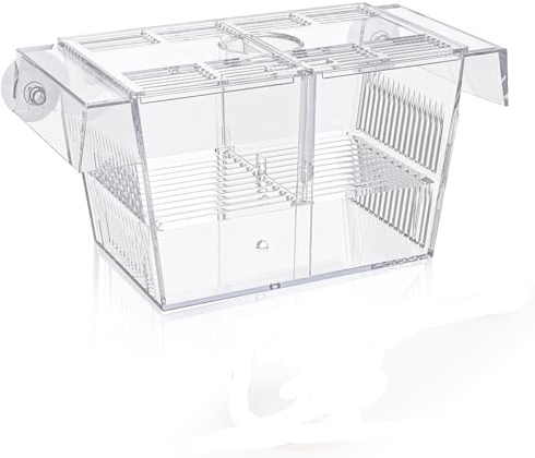 NCTNCX Aufzuchtbecken Aquarium, 21.5 x 9.6 x 9cm Ablaichkasten Aquarium, perfekte Trennwand für aggressiv verletzte, Schwangere Fische, kleine Fische, Garnelen, Clownfische (Extra breit)