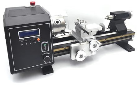 Mini Precision Intelligent Miniature Metal Lathe Machine Auto Left&Right Threading Making 200-500W Adjustable 0-2000 RPM