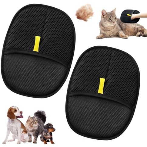 TOPZFL 2 Piezas Guantes Quitapelos para Mascotas,Reutilizable quitapelos para Mascotas,Guantes de Aseo versátiles,For Washing, Deshedding, Grooming.