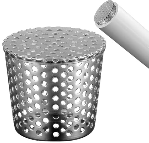 HECHKJ Tappo in Rete per Grondaia 75-90mm, Filtro Pluviale in Acciaio Inox 304, Griglia per Grondaie Antifoglie con Fori da 5mm, Adatto per tubi di scarico, pluviali, tubi del tetto