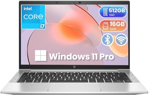 HP EliteBook 830 G7 Ordenador portátil profesional, pantalla FHD de 13,3 (1920 x 1080), Intel Core i7-10610U 1,8 GHz, RAM de 16 GB, SSD de 512 GB, teclado QWERTY estadounidense, Windows 11 Pro