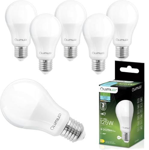 Lumiled LED Lampe E27 A65 15W ersetzt 125W 2025 Lumen 6500K Kaltweiß Nicht Dimmbar 6er Pack Energiesparlampe
