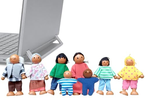 Små Figurer av Människor | Miniatyr Dockhus med Familjens Dockor,Dockhusfigurer och dockor | för barn, pojkar, flickor, förskola, födelsedag, jul, nyår, skola, barnkrubba