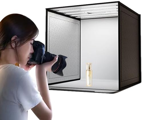 Scatola fotografica da studio, 44 x 44 cm, illuminazione | cabina di | sfondo pieghevole dimmerabile, per servizi fotografici, trucchi, gioielli, modelli, prodotti per studio domestico e