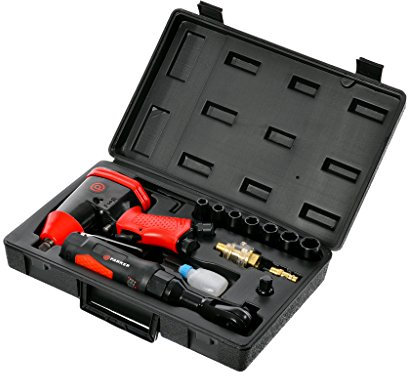 ParkerBrand 15 Piece 1/2 Air Impact & 3/8 Air Ratchet Wrench Kit