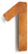 Número de casa vintage 1 – Macizo, resistente a la intemperie y duradero – 14 cm – con material de fijación – Placa de número de casa de diseño retro N-01-1-R