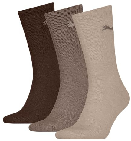 PUMA Unisex Crew Socken, Brown, 35/38 EU