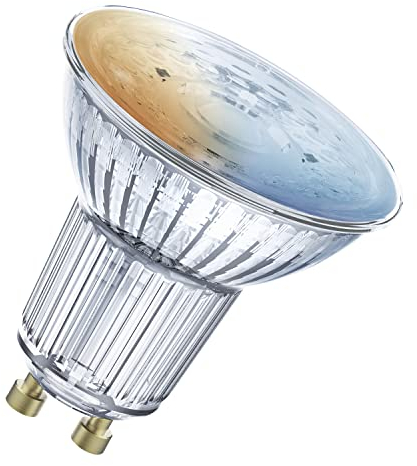 LEDVANCE Lampada LED intelligente con riflettore con tecnologia WiFi, base GU10, colore della luce variabile (2700-6500K), dimmerabile, sostituisce le lampade con riflettore da 40W, confezione da 1