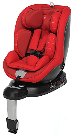 Foppapedretti, Logik I-Size, silla de coche giratoria 360° y reclinable, para niños de 40 a 105 cm (0-18 Kg), Red