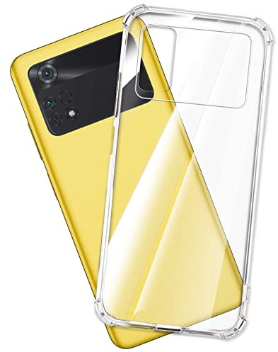 mtb more energy® Coque de protection souple Armor compatible avec Xiaomi Poco M4 Pro 4G (6,43) - Coins renforcés - Protection de l'appareil photo - TPU 1,5 mm