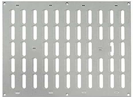 Rejilla de ventilación deslizante ajustable de 400 x 300 mm, cubierta de ventilación de metal galvanizado