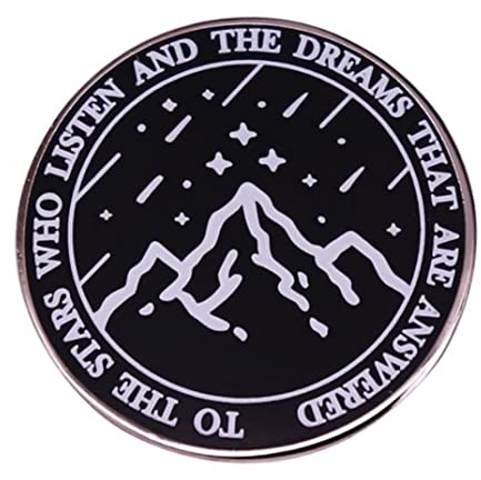 Stern Berg Emaille Brosche Pin Die Sterne, die zuhören und Träume werden beantwortet inspirierende Brosche Literatur Abzeichen Emaille Pin für Kleidung