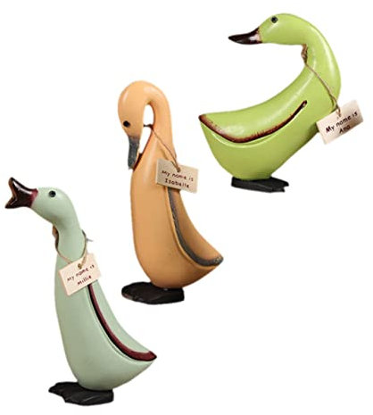 BESPORTBLE 3St Skulptur Tierfiguren Holz Vogelfiguren Holz kleine Tierfiguren Wohnkultur Holzornament Holzgeschnitzte Tierfigur hölzern Holzschnitzen Holzhandwerk schmücken Statue