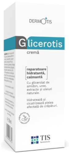 GliceroTIS Crema per Rimozione Cicatrici e Ferite, Cheratosi, Psoriasi, Eruzioni Cutanee - Emoliente, Idratante, Riparatrice - Pelle Screpolata, Ruvida, Secca - con Urea, Estratti e Oli Naturali, 50g