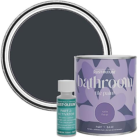 Rust-Oleum Peinture Grise Résistante à l'eau pour Carrelage de Salle de Bain, Finition Satinée - Anthracite (RAL 7016) 750ml