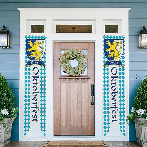 DONGSZQ Oktoberfest Banner, 2 Stück, Bayrische Deko, Wand Banner für Oktoberfest Party
