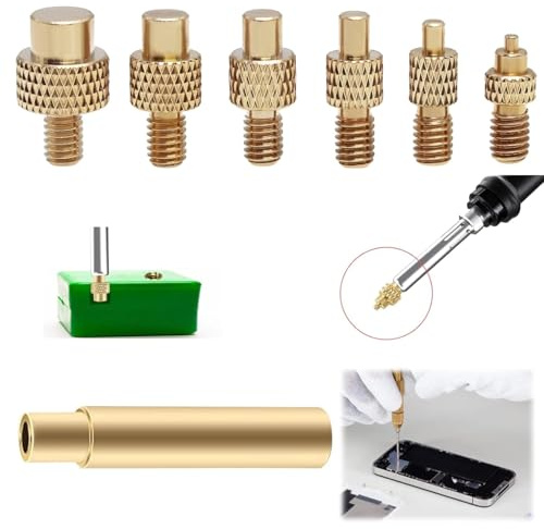 6 Stück Lötkolben Einschmelzhilfe Set, Universal Lötkolbenspitzen für Gewindeeinsätz Einschmelzmuttern M2 M3 M4 M5 M6 M8 Kompatibel mit 3D Drucker Zubehör