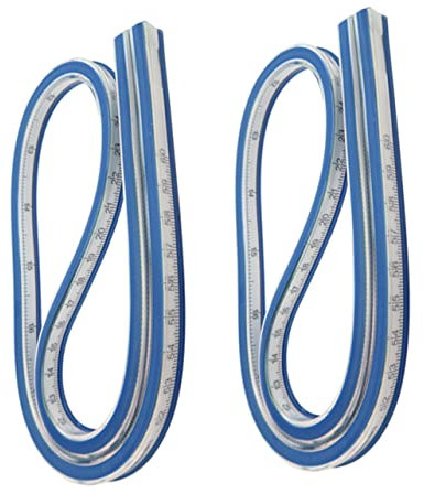 STOBOK 2stücke Flexibles Kurvenlineal Zum Zeichnen Nählineale Aus Weichmaterial Biegbare Maßbänder Für Schneiderarbeiten Langlebige Näherleiner Für Design Und Ingenieurwesen