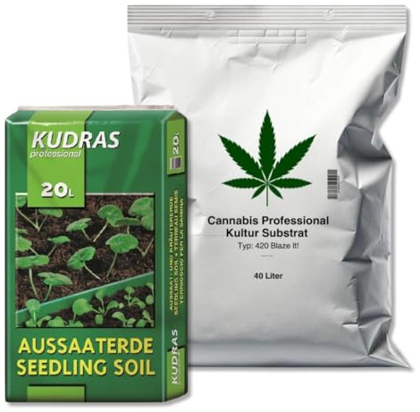 Duo Grow Pack: CanPro Cannabis Professional 40L & Kudras Aussaaterde 20L