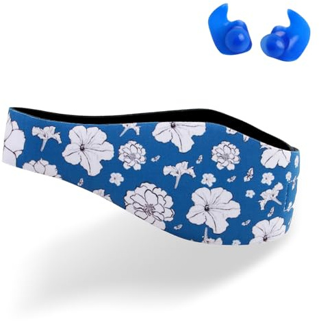 Fascia per le orecchie, protezione per le orecchie, regolabile, in neoprene, per bambini, adulti e bambini (bianco, L)