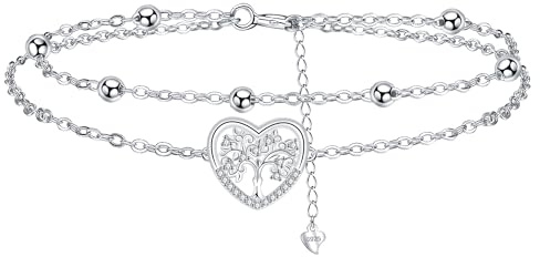 Micory Pulseras Mujer Plata de Ley 925 Ajustable Pulsera 17+4cm,Originales Regalos de Feliz Cumpleaños para Mujeres