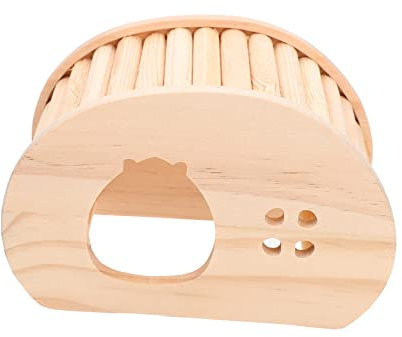 SEWOART Holz Hamsterhaus Mit Leiter Atmungsaktives Kleintierversteck Kreatives Spielhaus Für Hamster Und Kleine Haustiere Sicherer Rückzugsort Zum Schlafen Und Spielen
