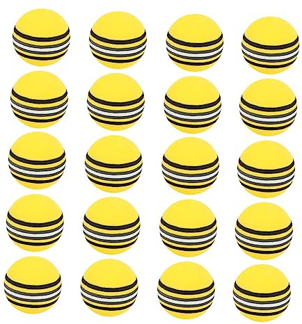 UKCOCO 25stücke Regenbogen Eva Trainingsbälle Weiche Und Sichere Übungsbälle Für Indoor-Training Geeignet Für Golf Und Freizeitaktivitäten Gelb